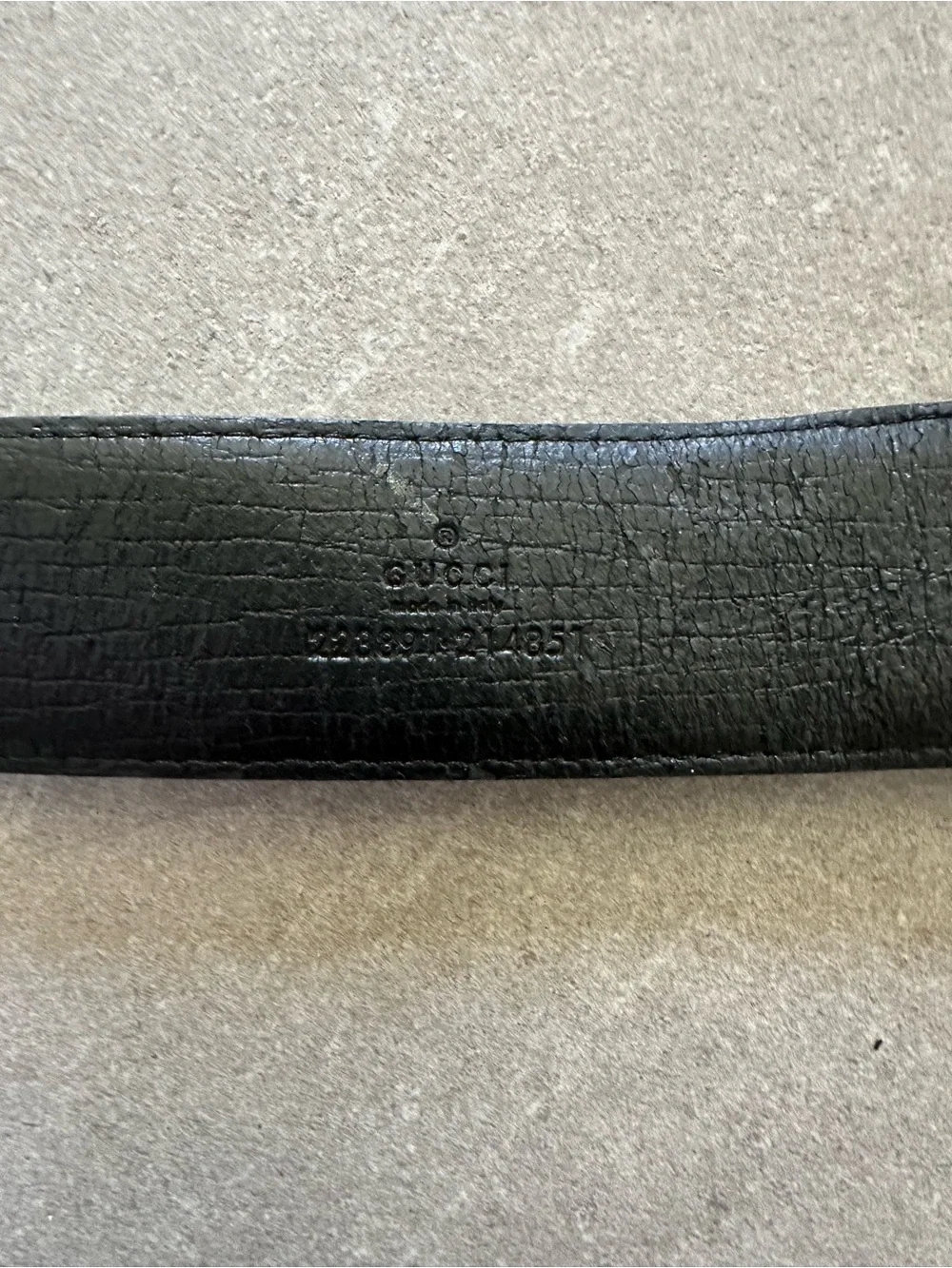 Gucci Black Canvas Monogram Belt Silver GG
